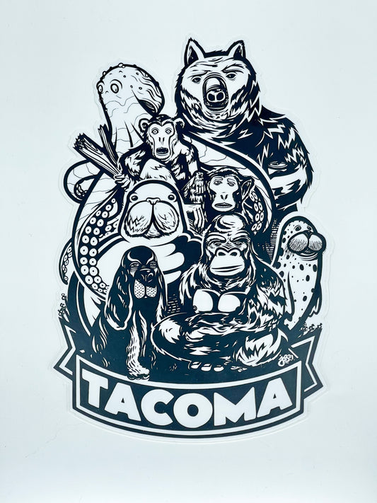 Large Tacoma Animals Vinyl Sticker