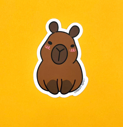 Sweet Capybara Vinyl Sticker