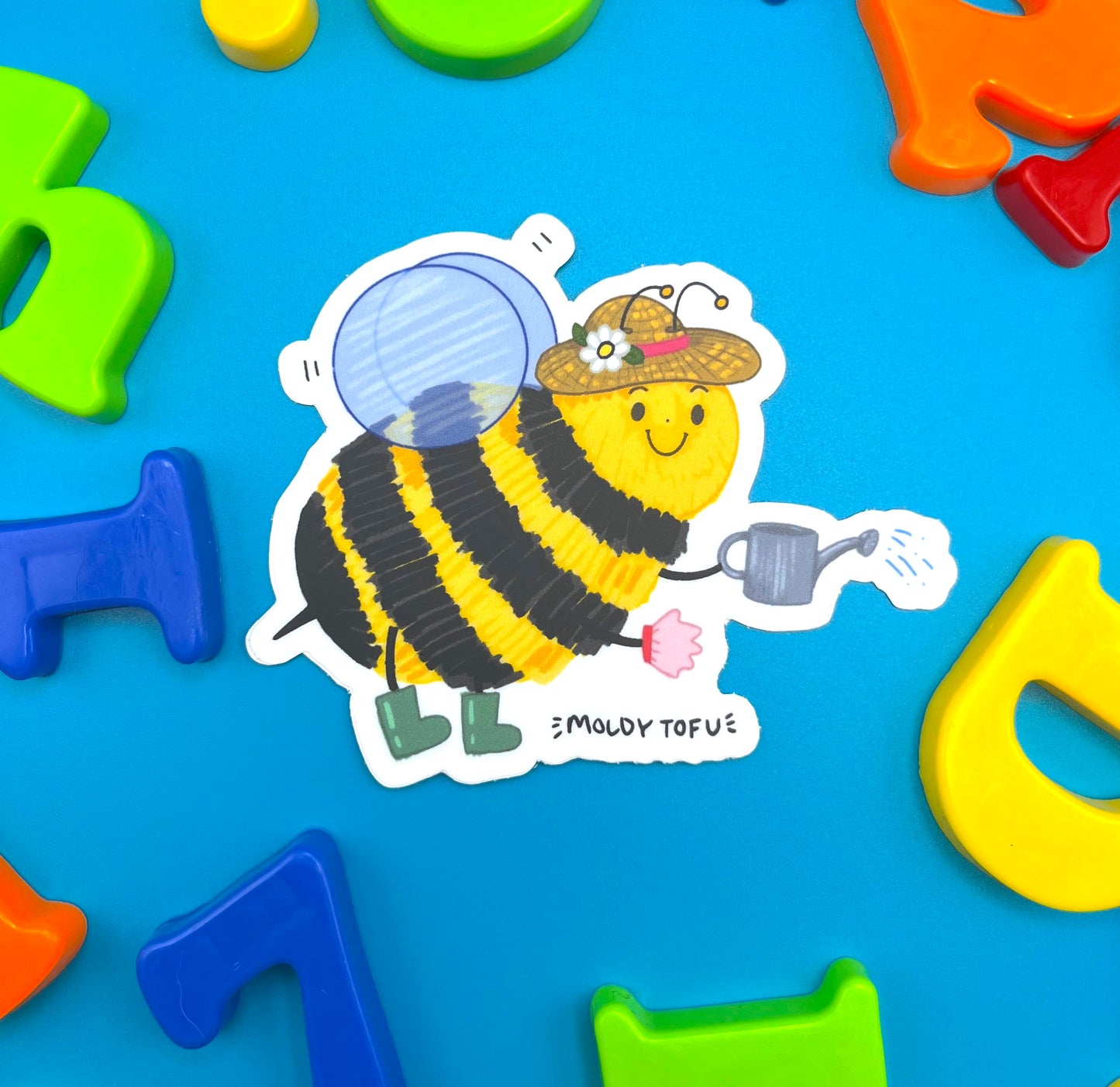 Bee Gardener Vinyl Sticker