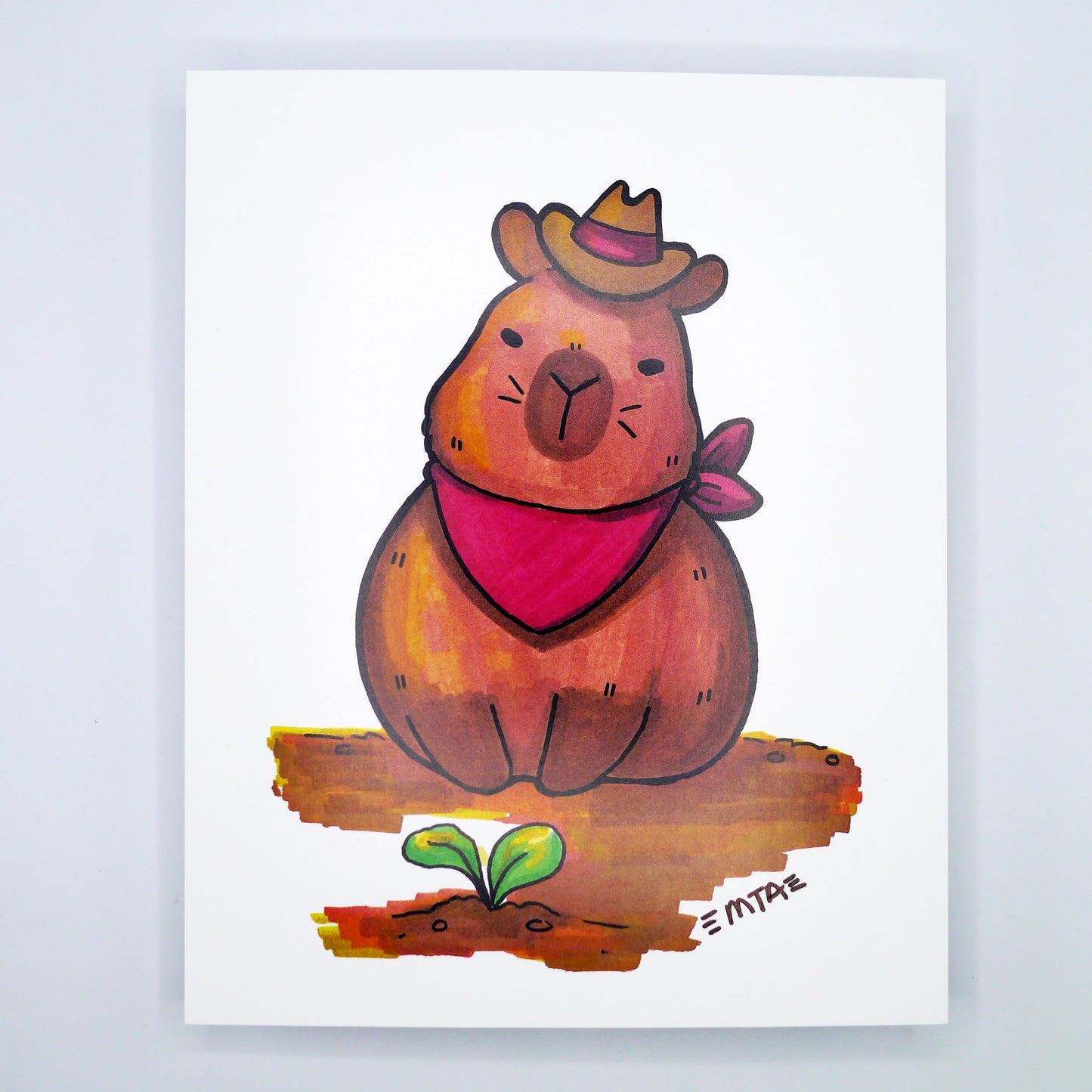 Knee High (Cowboy Capybara) Print