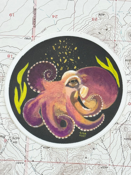 Octopus vinyl sticker