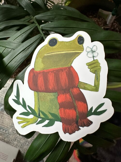 Timothy the Frog Vinyl Sticker
