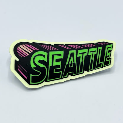 Seattle Color Block Glow in the Dark Vinyl Sticker