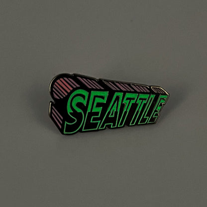 Seattle Glow in the Dark Enamel Pin