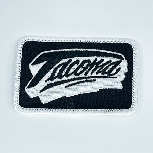 Black and White Tacoma Iron-On Patch