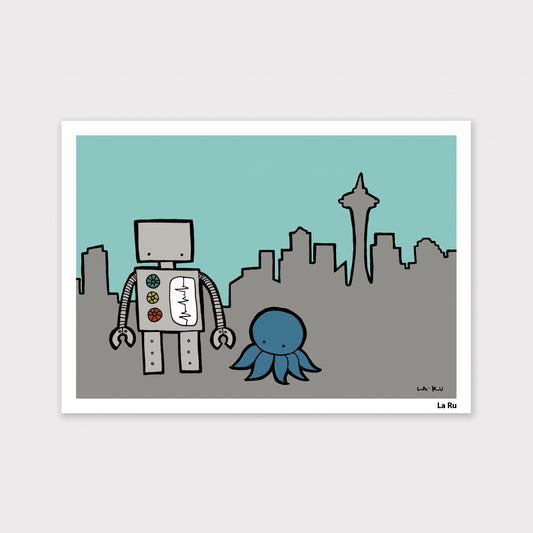 Seattle Robot Print