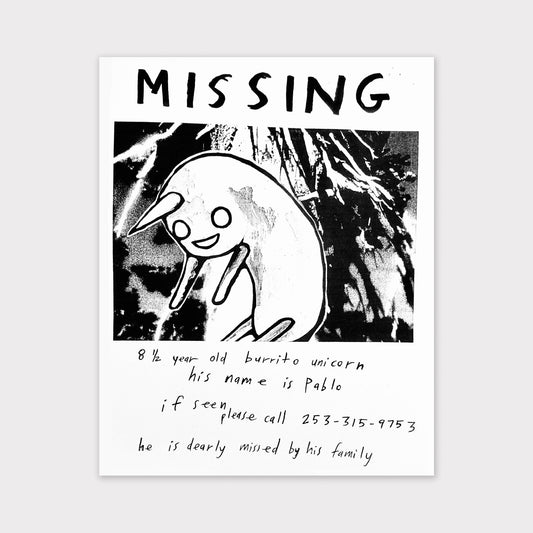 Burrito Unicorn Missing Poster (Happy Pablo)