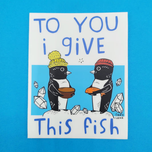 Give This Fish Vinyl Sticker