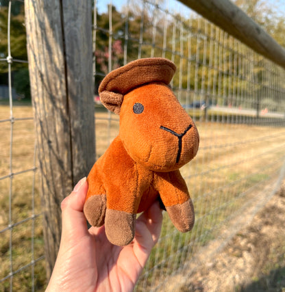 Cowboy Capybara Plush Keychain