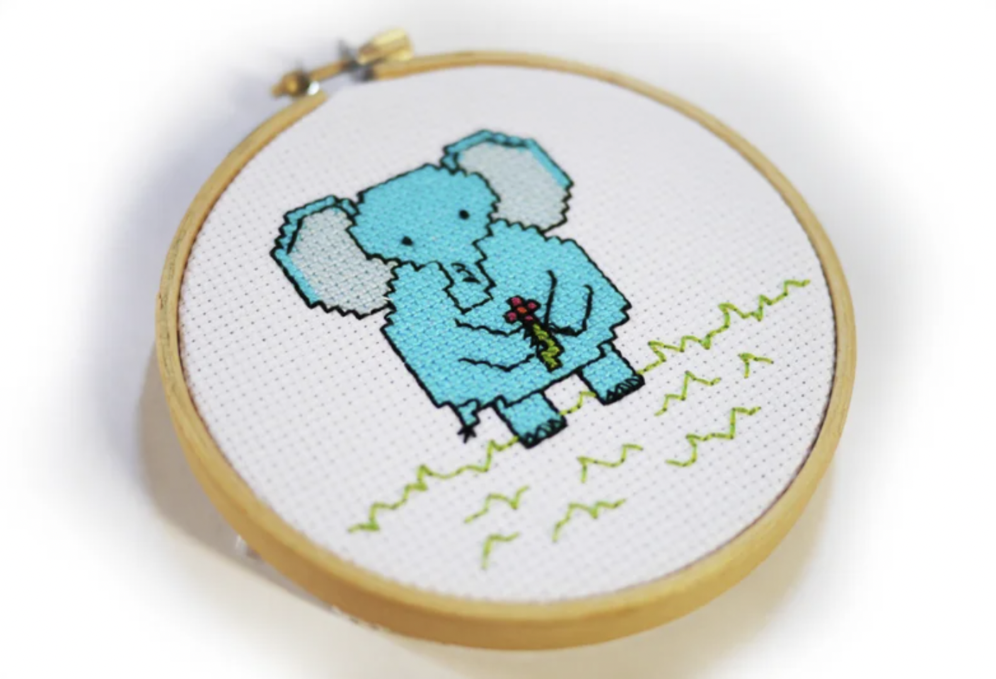 La Ru Elephant Cross Stitch Kit
