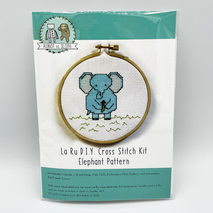 La Ru Elephant Cross Stitch Kit