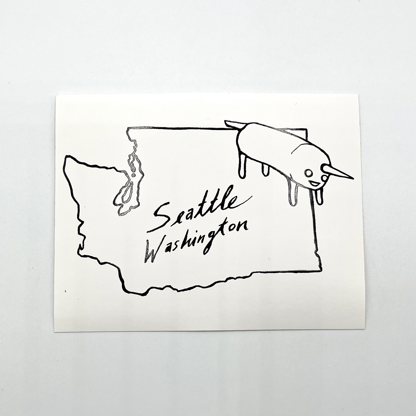 Seattle Washington Burrito Unicorn Vinyl Sticker